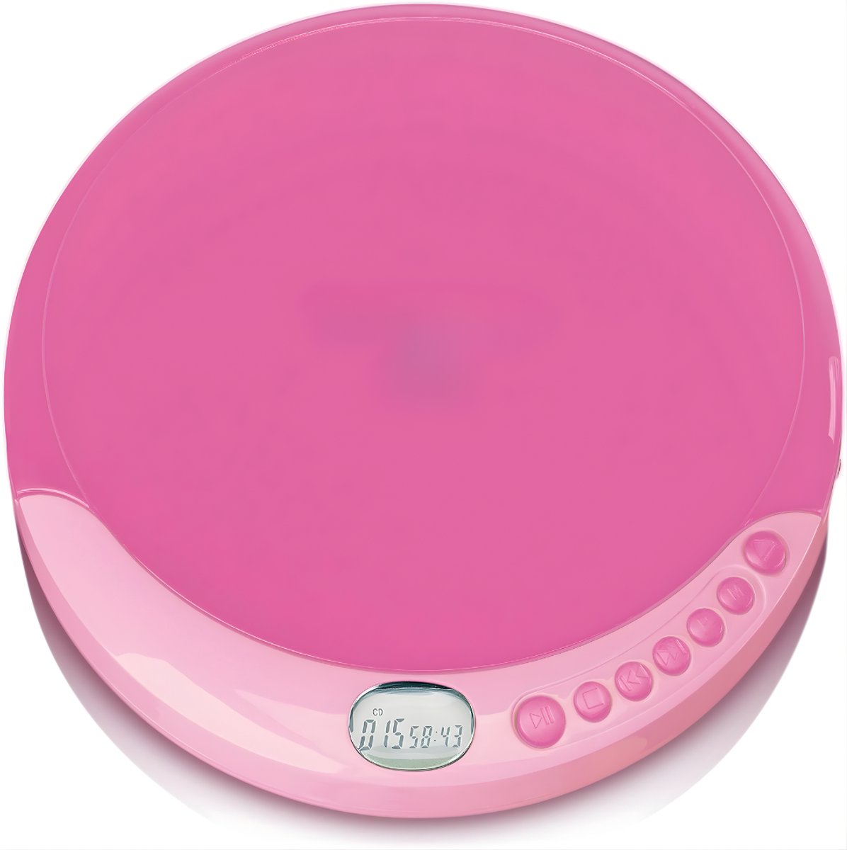 QIN® CD Speler - Draagbare CD Speler - Portable CD Speler - Roze - 15cm x 14cm x 3cm