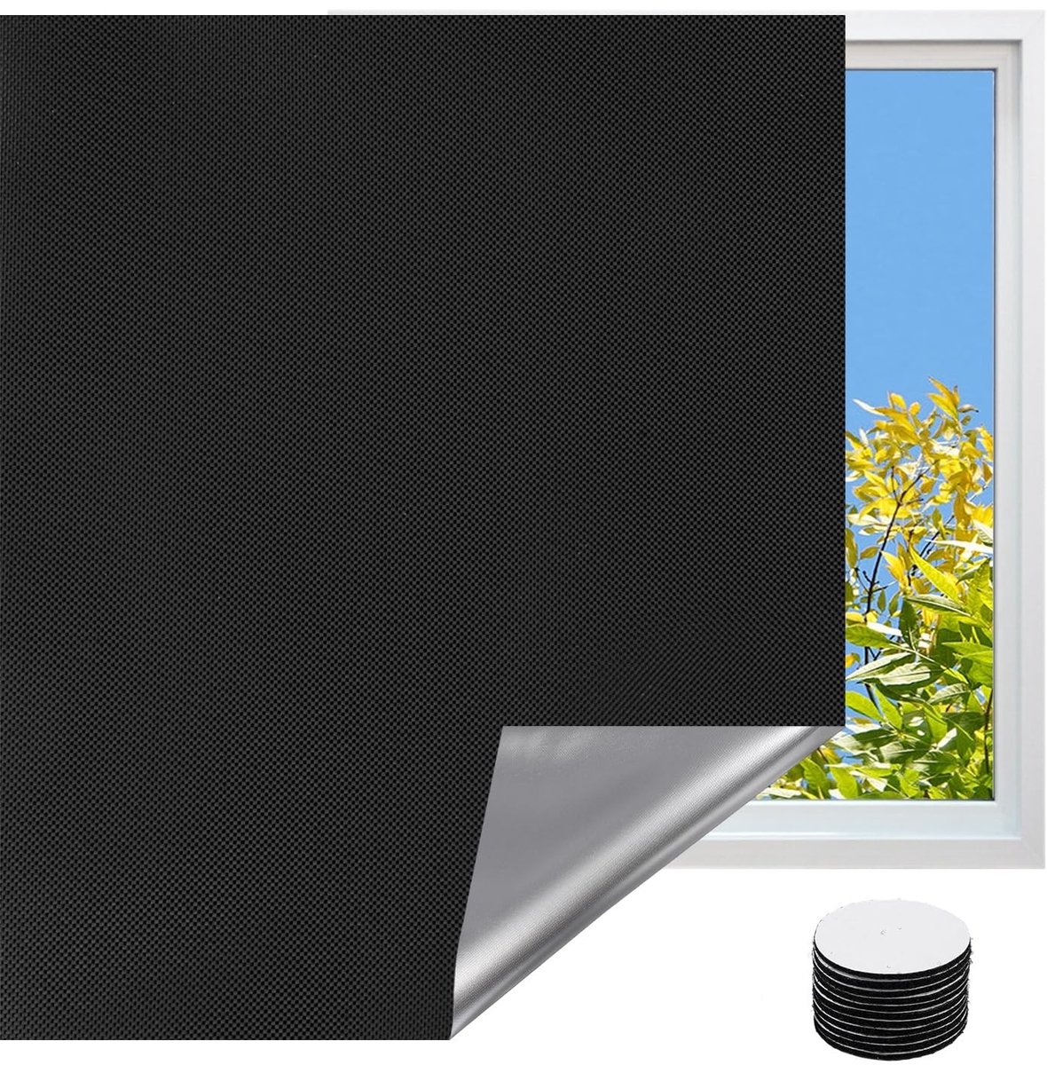 Dailygoods- Verduisteringsstof 100 X 145 Cm - Raamverduistering Zonder Boren - Lichtdicht