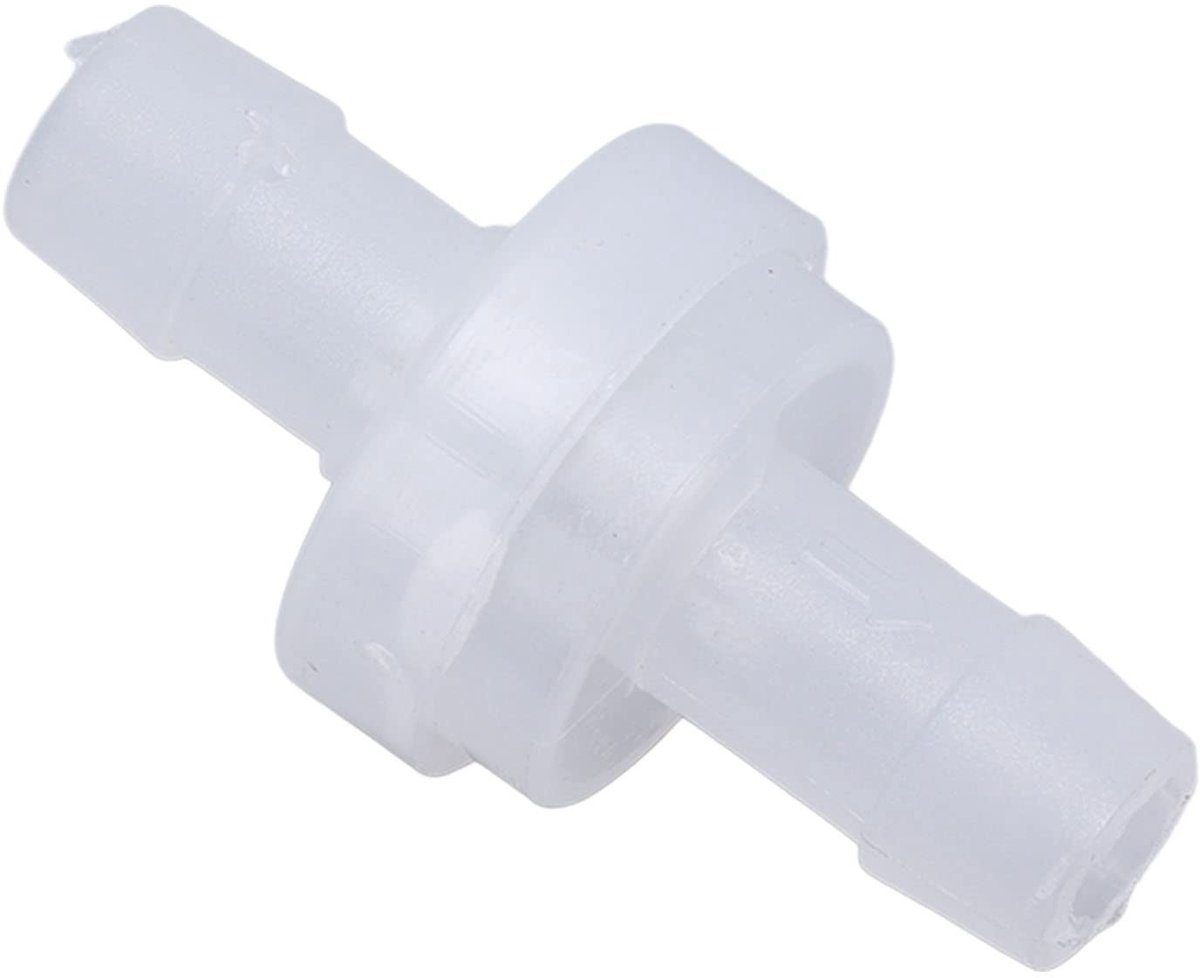 Dailygoods- Terugslagklep 7.9mm - Enkele Manier - PP Kunststof - Corrosiebestendig - Hoge Temperatuur - Drukdraagvermogen - Waterstopkraan