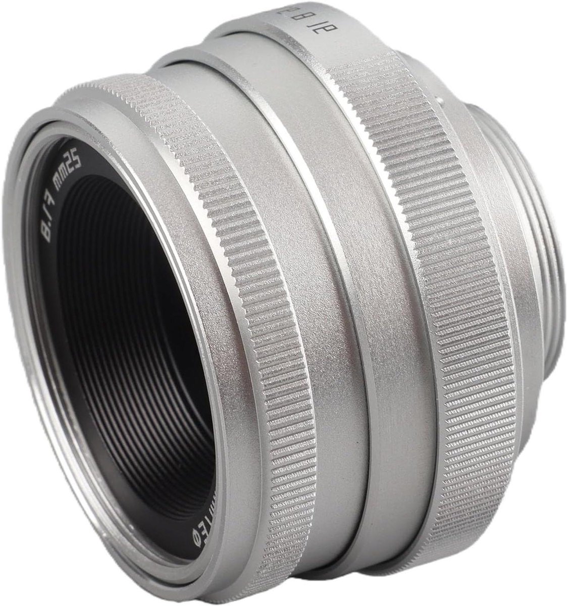 C-vattinglens 25mm - Mini groothoek - Brede opnamen maken - Handmatig diafragma - F1.8 - Zilver