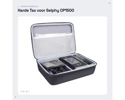Dailygoods - Harde Tas voor Selphy CP1500 - EVA-draagtas - Beschermende Reistas - Schokbestendig - Opbergtas voor Fotoprinter - Draadloze Kleurenfotop...