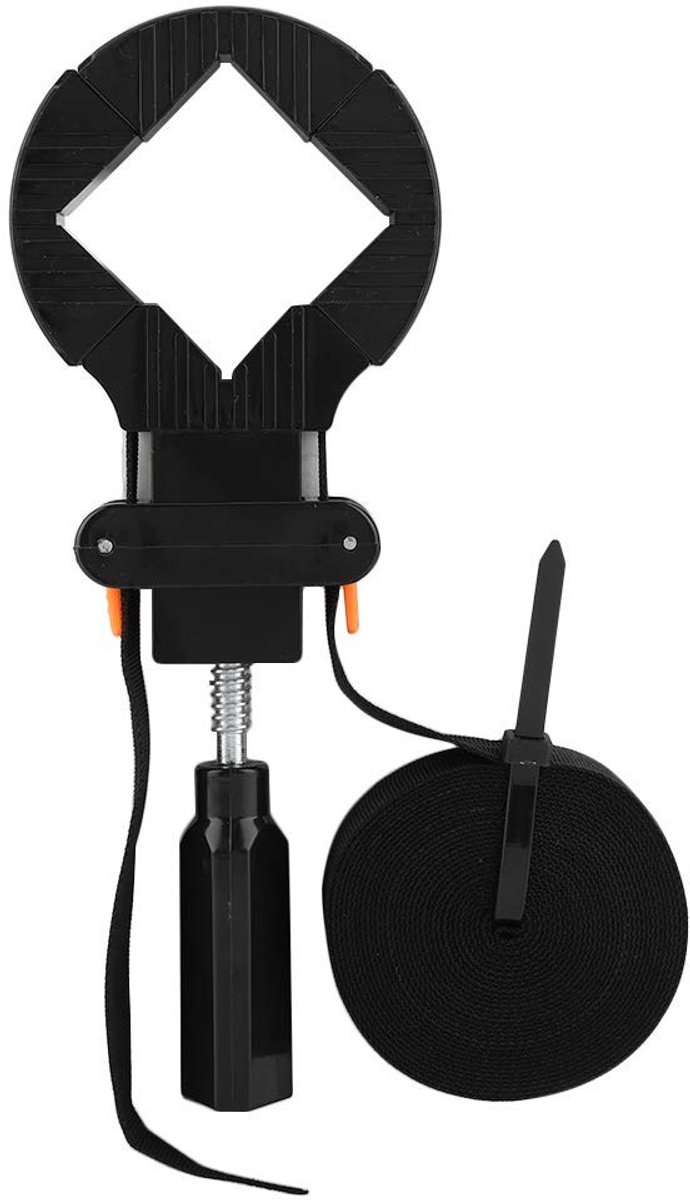Dailygoods - Lampen voor Houtbewerking - Hoekklemmen - Verstelbare Bandriemklem 6M - Klemmen voor Houtbewerking - Fotolijsthouder - Geschikt voor meubels