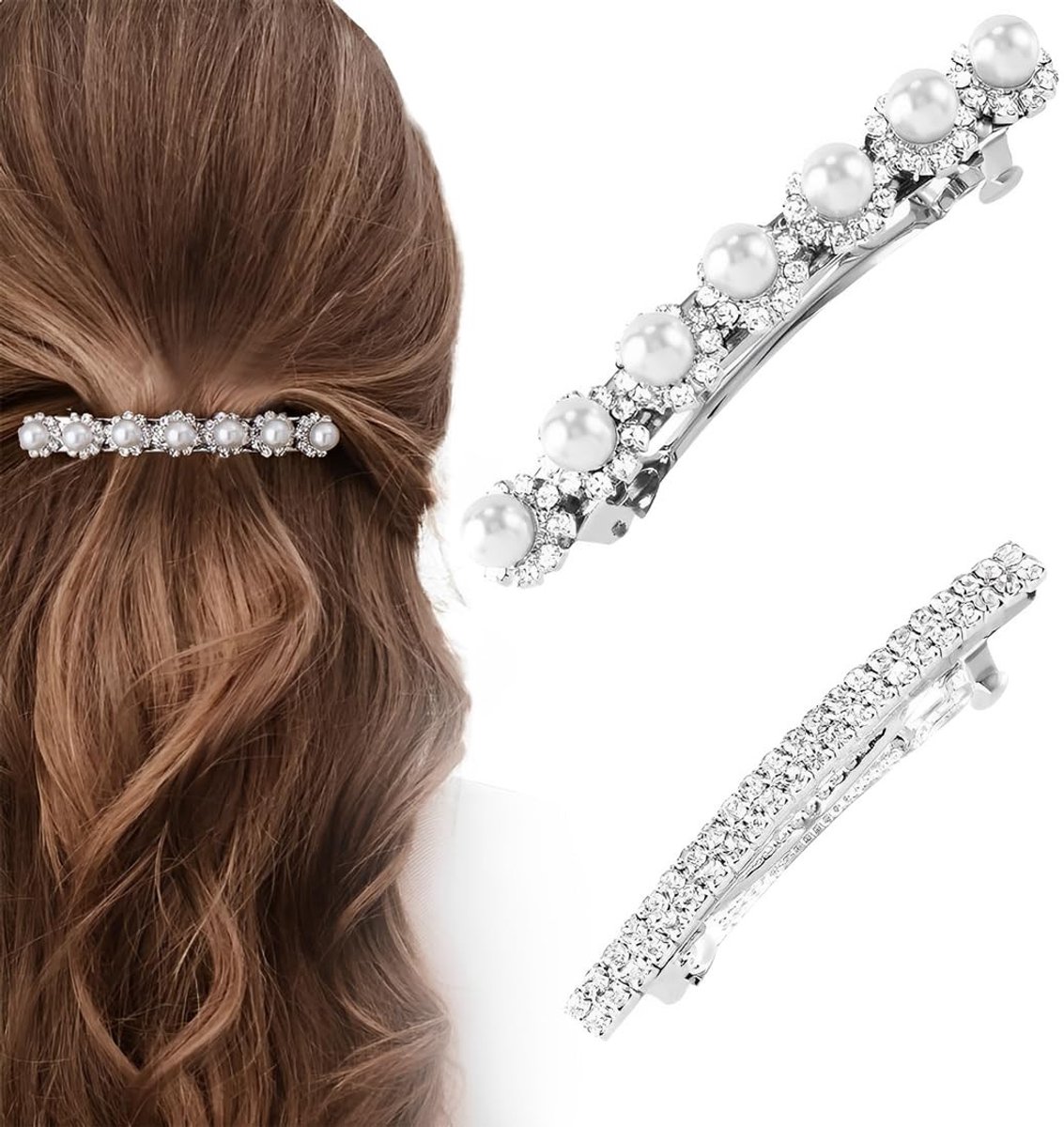 Dailygoods- Haarspelden Lichtgewicht - Haaraccessoires Bruid - Haarspelden Dames - Slijtvast - Strass - Duurzaam Materiaal - Haaraccessoire