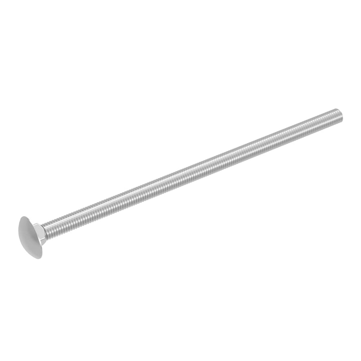 SECCARO Lock Screw M6 x 140 mm, Stainless Steel V2A VA A2, DIN 603 / ISO 8677, Flat Round Head with Square Start, Full - ShopVlot