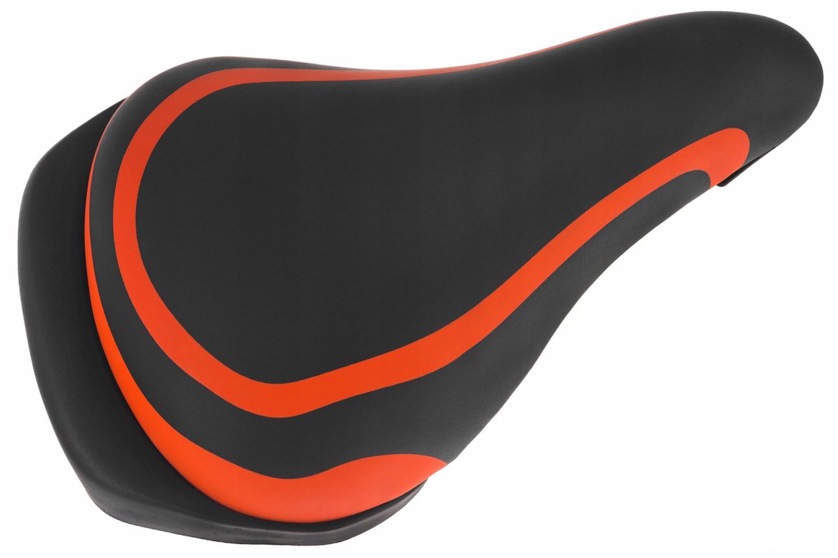Kinderfietszadel 16/20 inch Zwart-Oranje met Klem