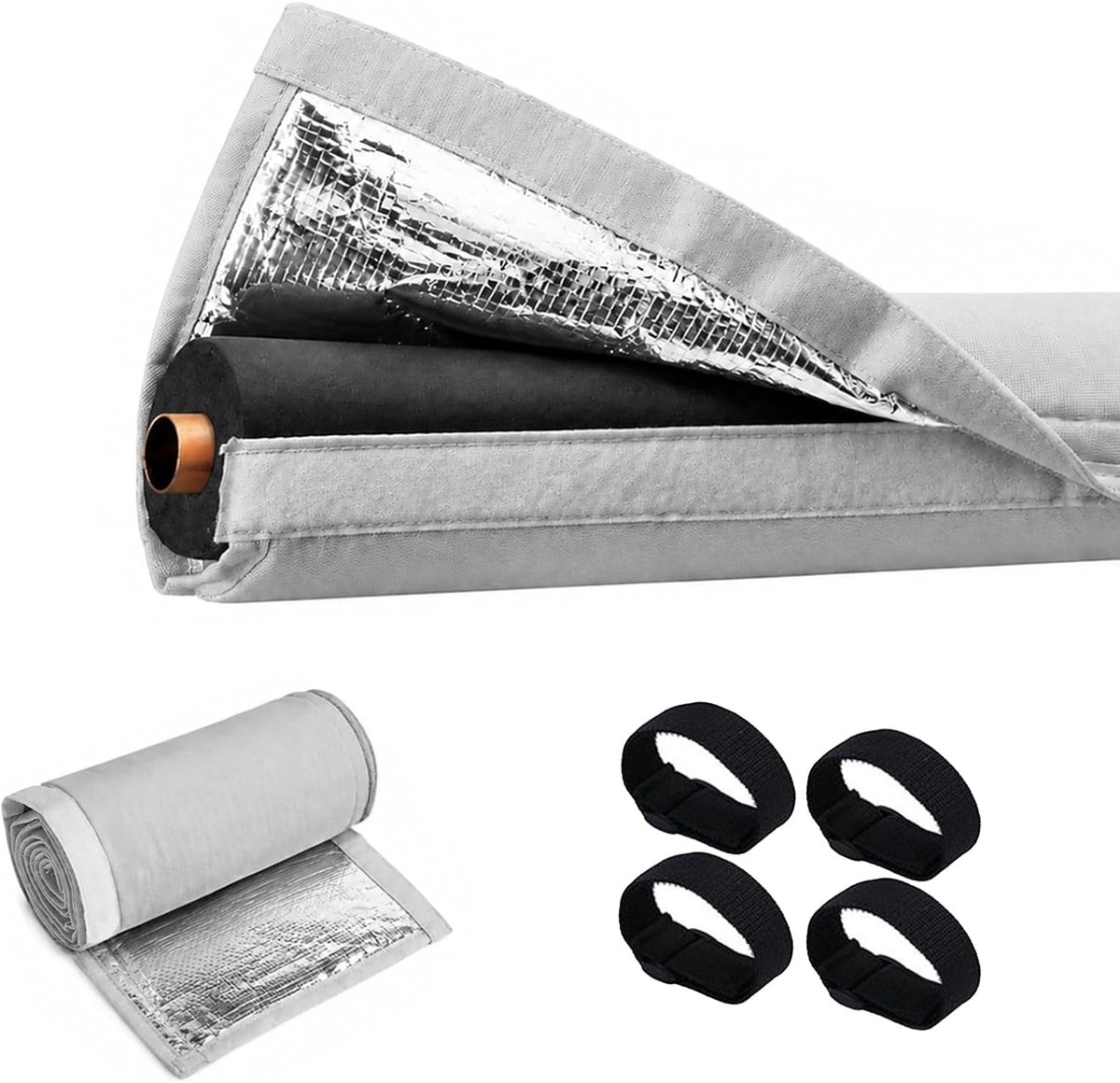 Afvoerslang airconditioning 183 x 26 cm - 3-laagse isolatie - 600D Oxford weefsel - voorkomt warmteoverdracht - ShopVlot