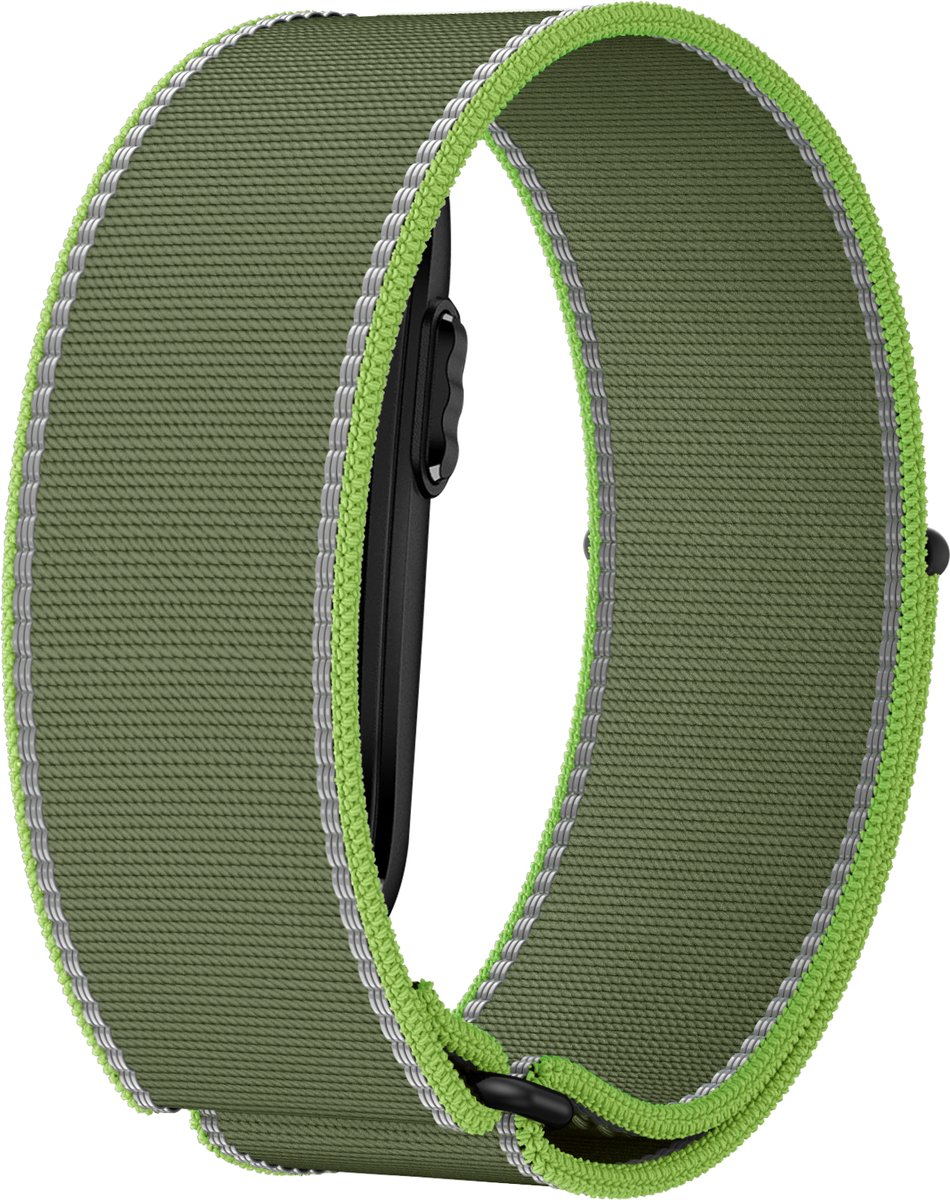 Bandz nylon bandje geschikt voor Garmin Cirqa - Neon Groen