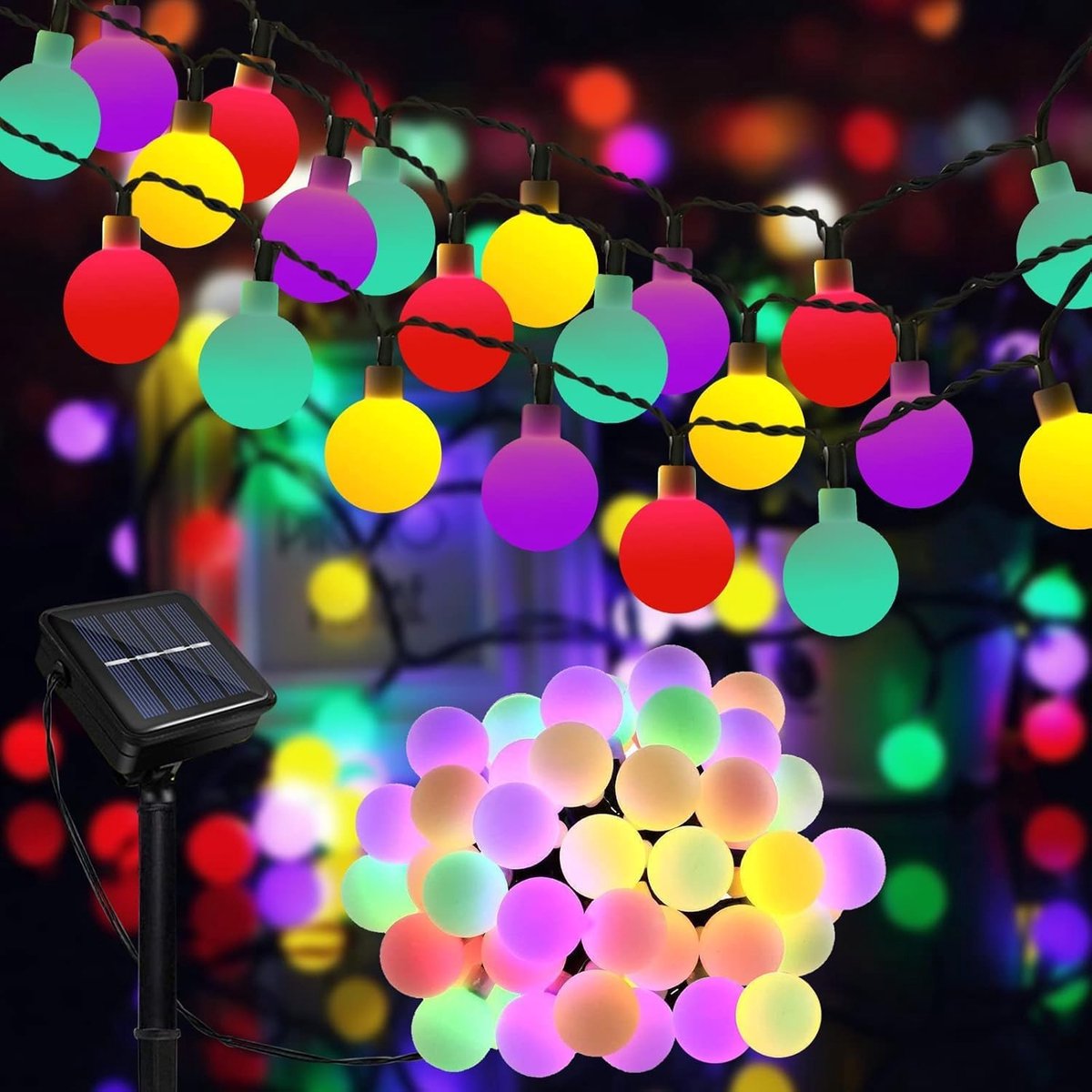 Solar Fairy Lights 12m - 100 LED - Multikleur - Ideaal voor tuinverlichting - ShopVlot