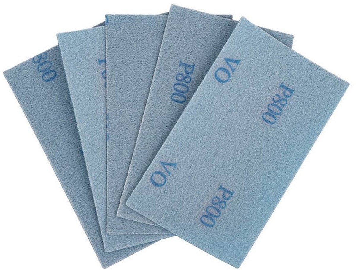 NitorLACK Flex Latex Schuurvellen 130 x 75 mm – Set van 5 stuks K800