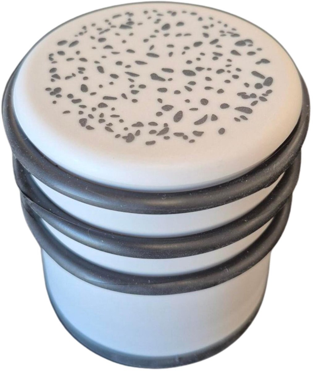 Cogex Deurstopper - grijs - stippen - rubber - D7,5 x H8 cm