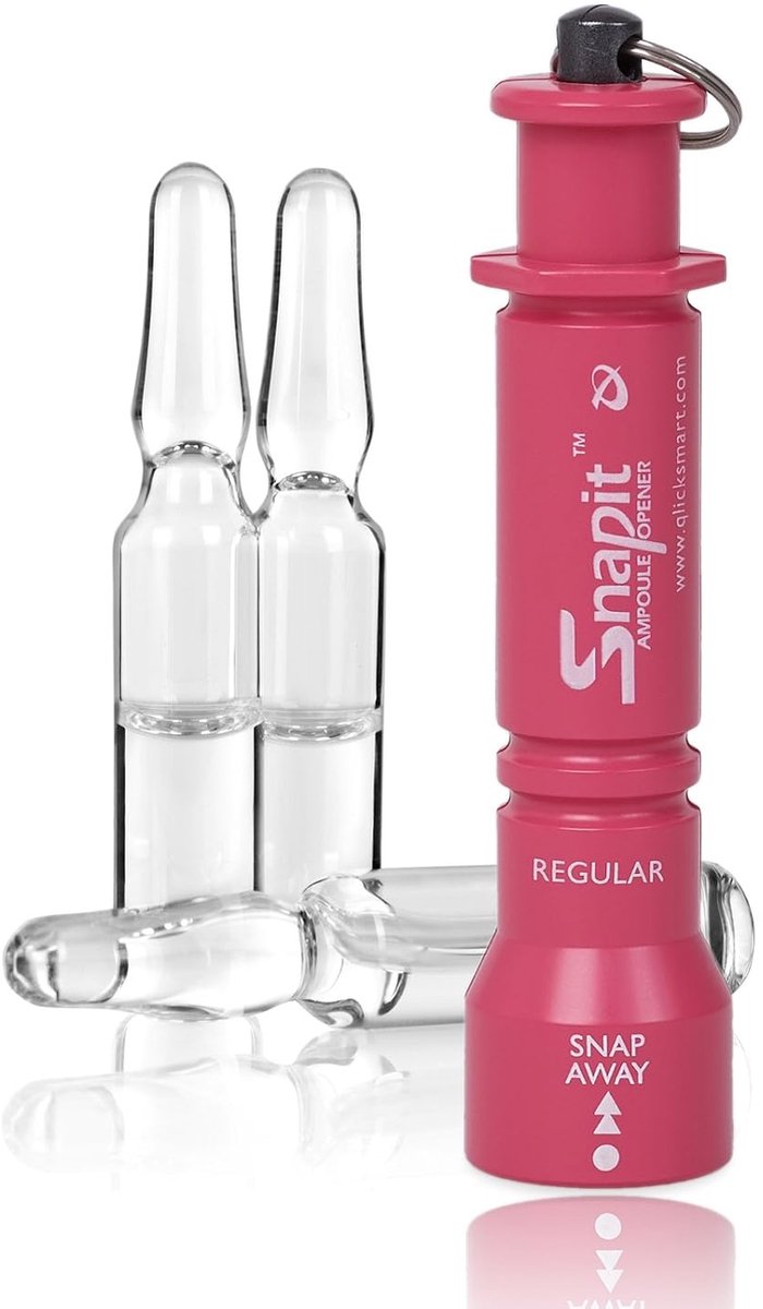 SnapIT Ampoule Opener for Glass Ampoules 1-15 ml (Plastic, Pink) - ShopVlot
