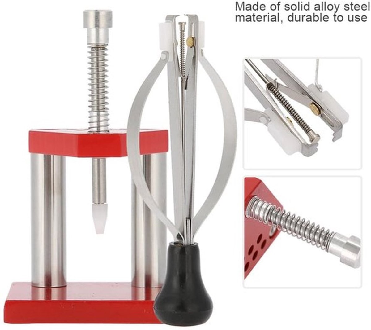 Horlogehandverwijderingsgereedschap Professioneel - Horlogehandinstelgereedschap - Horlogereparatiegereedschap - Horlogehandpersgereedschap - Plunjertrekker - Robuust staalmateriaal