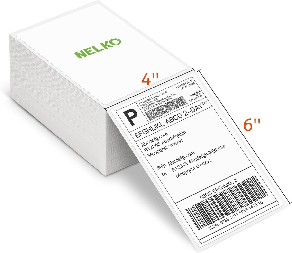 Thermisch verzendlabel 4x6 - verpakking van 500 - fan-fold etiketten - compatibel met diverse labelprinters - ShopVlot