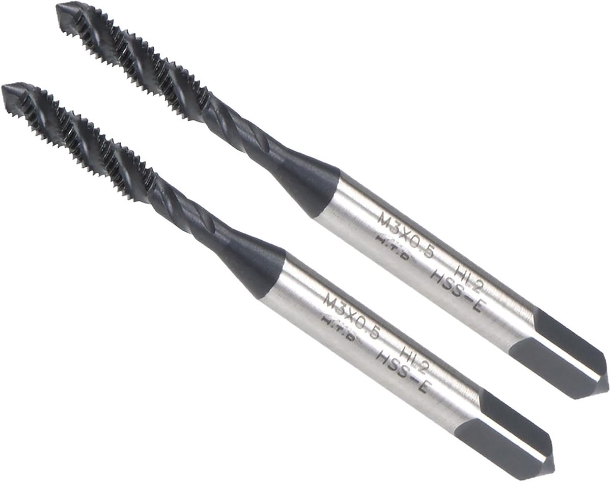 Threaded Drill Spiral Threaded Size M3 x 0.5 Threading Tool Hss Coated Nitration - ShopVlot