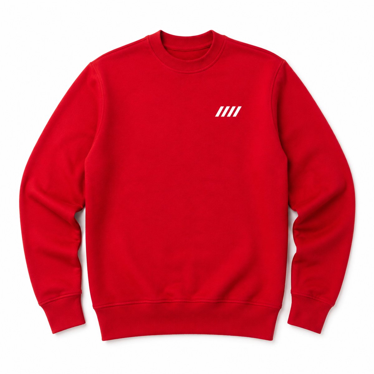 Sweater Heren – Heren Trui met Ronde Hals – Sportieve Pullover – Rood – Maat S