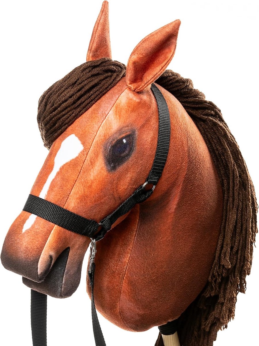Hobbyhorse Hoofdstel - Amber - A3 - Met Halster en Teugels - Voor Kinderen