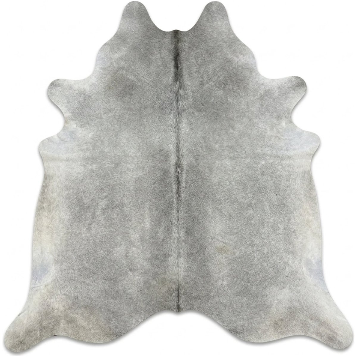 Koeienhuid Vloerkleed - Lichtgrijs - 150 x 140 cm - Koeienkleed / Koeienvel / Koehuid Tapijt - incl. 4 onderzetters