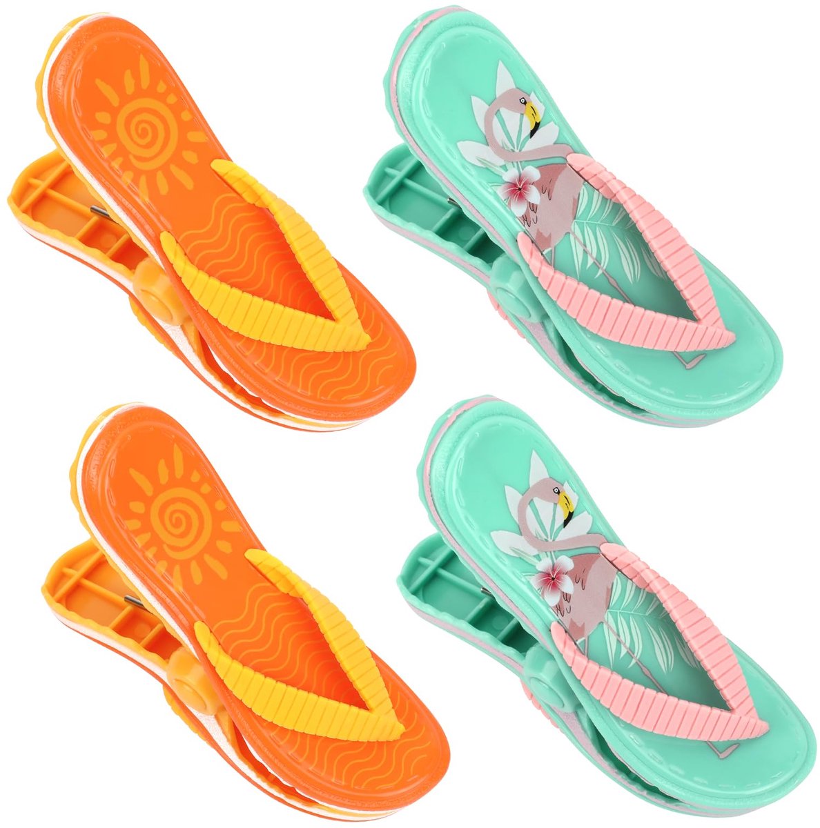 QKURT 4 stuks strandhanddoekclips, slipclips voor ligstoelen, grote wasknijpers, zwembadhanddoekharingen voor - ShopVlot
