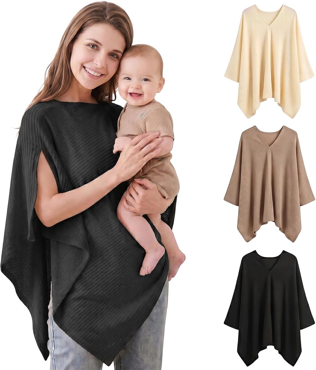 Travel Nursing Cloth, Nursing Apron Breathable, Nursing Pcho 360° Privacy, Multifunctional Breastfeeding Cover & - ShopVlot
