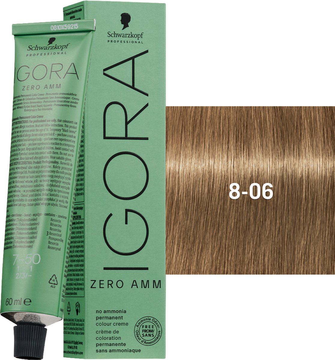 Schwarzkopf – Igora Zero Ammonia 60 ml – 8-06