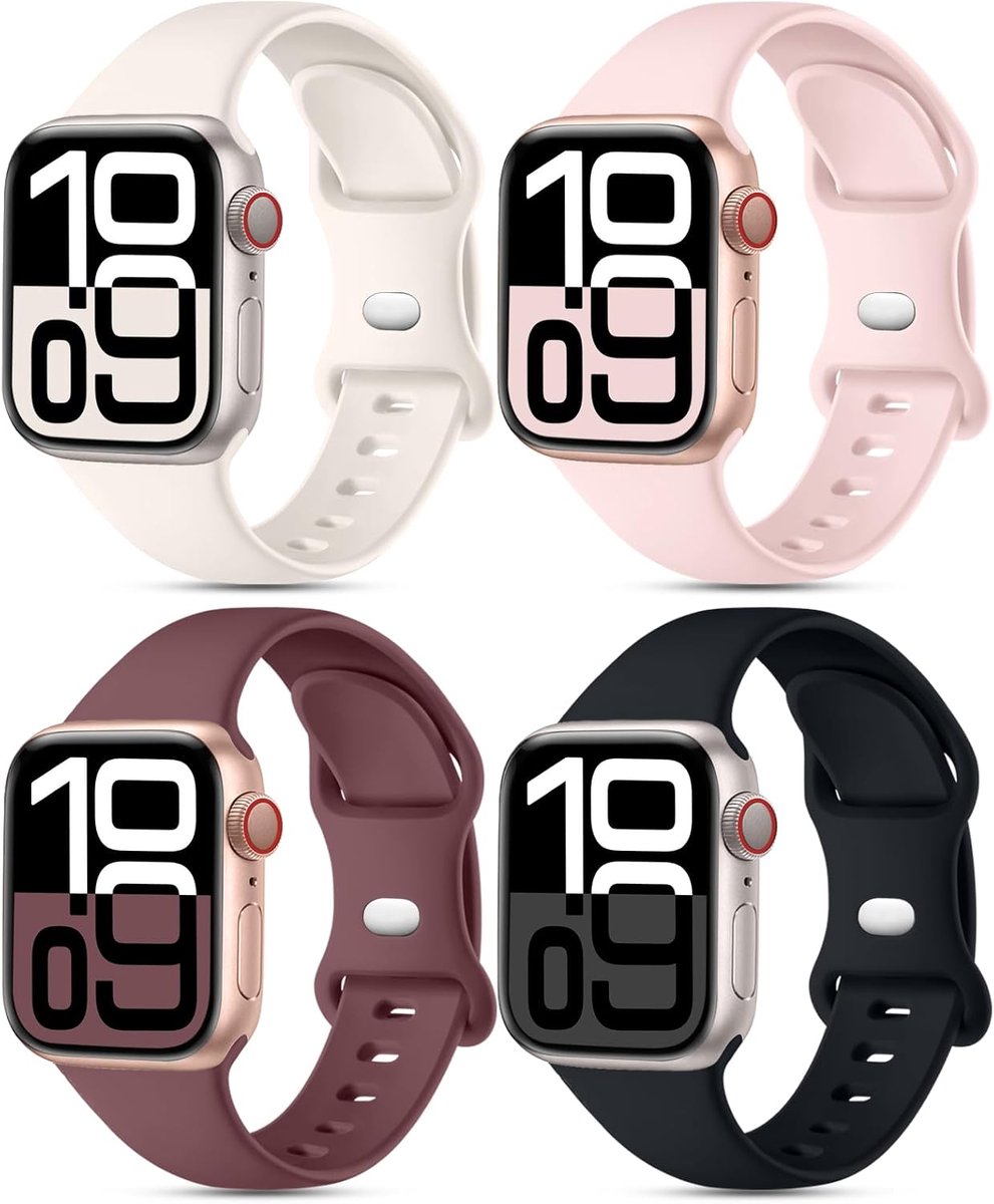 Oielai Strap Compatible with Apple Watch Strap 40mm, 41mm, 38mm, 42mm, 44mm, 45mm, 49mm, Soft Silicone Strap for - ShopVlot
