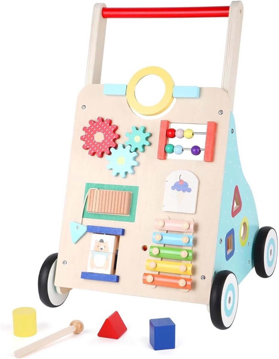 JCP® Loopwagen Baby - Loopstoel Baby - Educatief Baby Speelgoed - Veelkleurig - 35cm x 34cm x 53cm