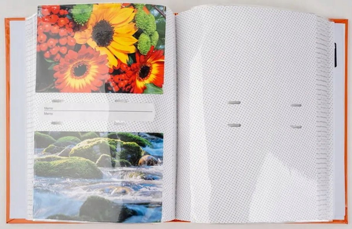 Album voor 300 foto's 10x15 cm, met beschrijvingsruimte, genaaid