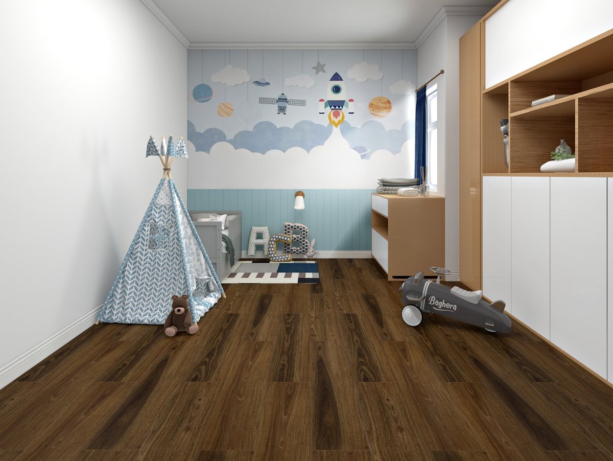 REDOM - Vinyl vloerplank - Clicksysteem - 0,5 mm slijtlaag - IXPE onderlaag - Houtlook - Woonkamer en renovatie - Kunststof - Bruin - 112 x 22,8 x 0,5 cm