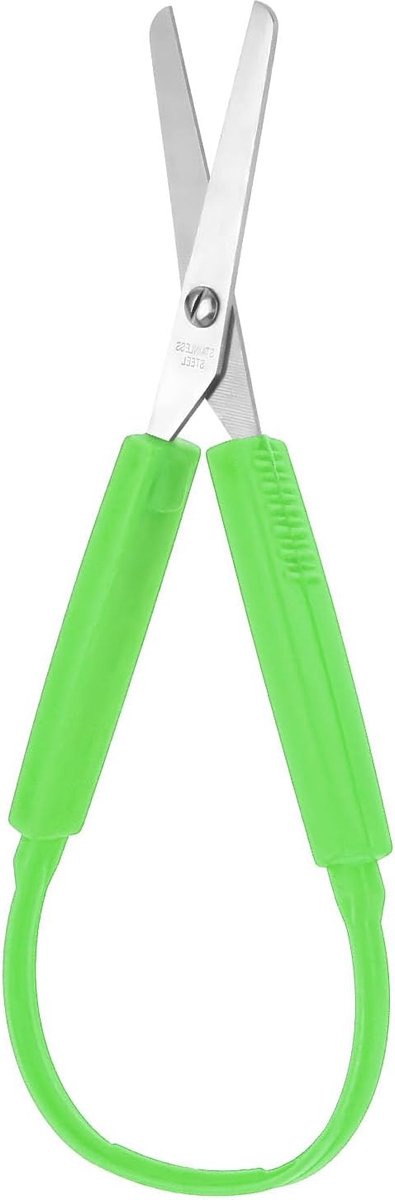 1Pcs Mini Loop Scissors Adaptive Design Scissors Self-Opening Handle Safety Scissors for Children Schools Special Need - ShopVlot
