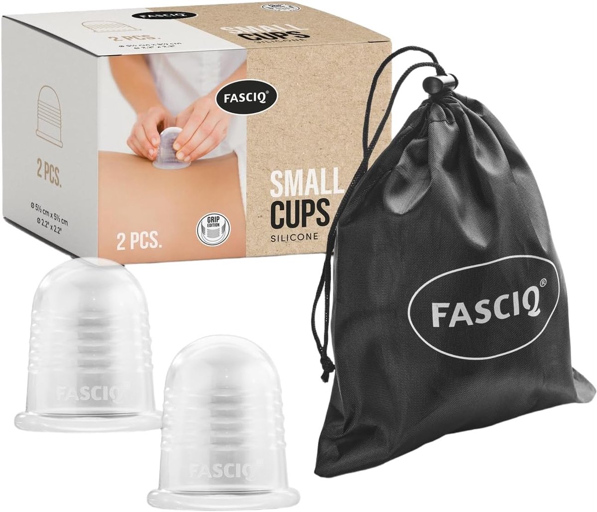 Fasciq - Massage cups set - 2 cups small - Anti-cellulite and anti-aging cup - Massages - High quality silicone cups - ShopVlot
