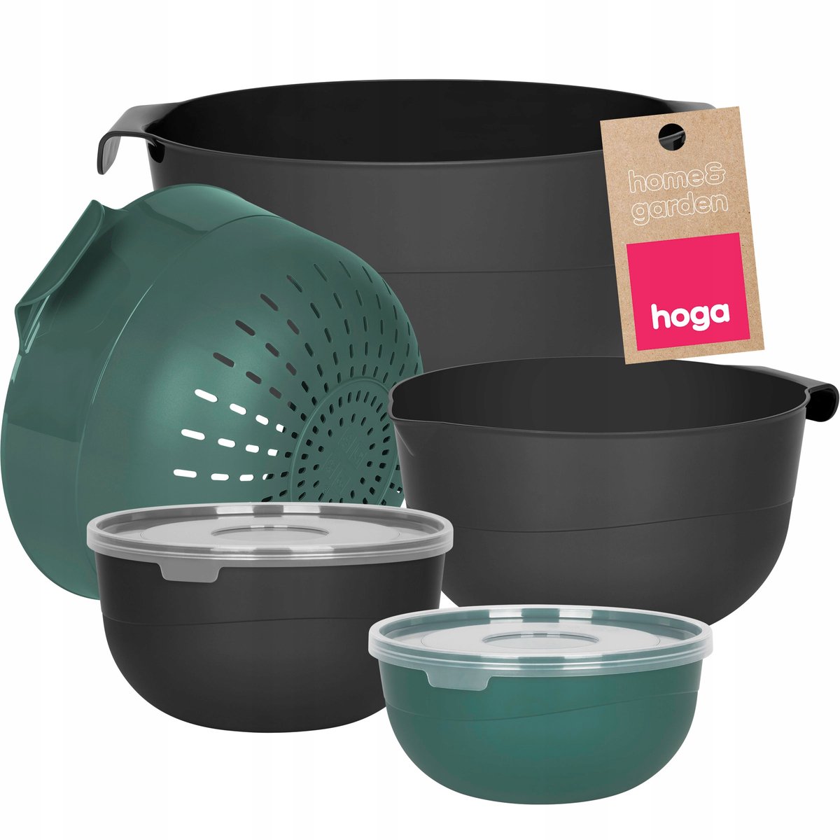 Keuken Mengkommen Set met Deksel & Vergiet - 7 Delig