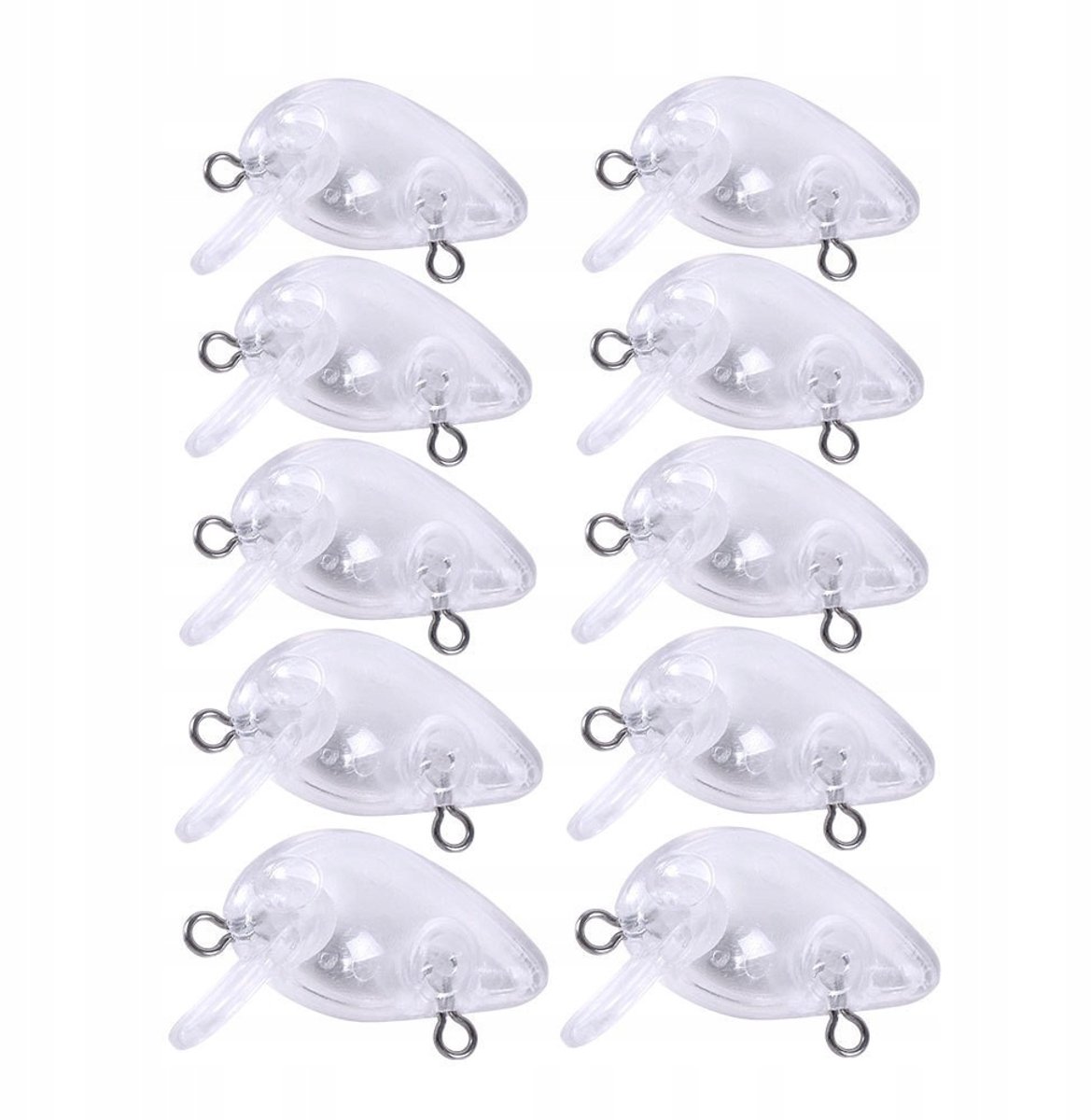 10x Merkloze Wobler Body 3cm 1.2g - Zelf te Schilderen Vis Lokaas