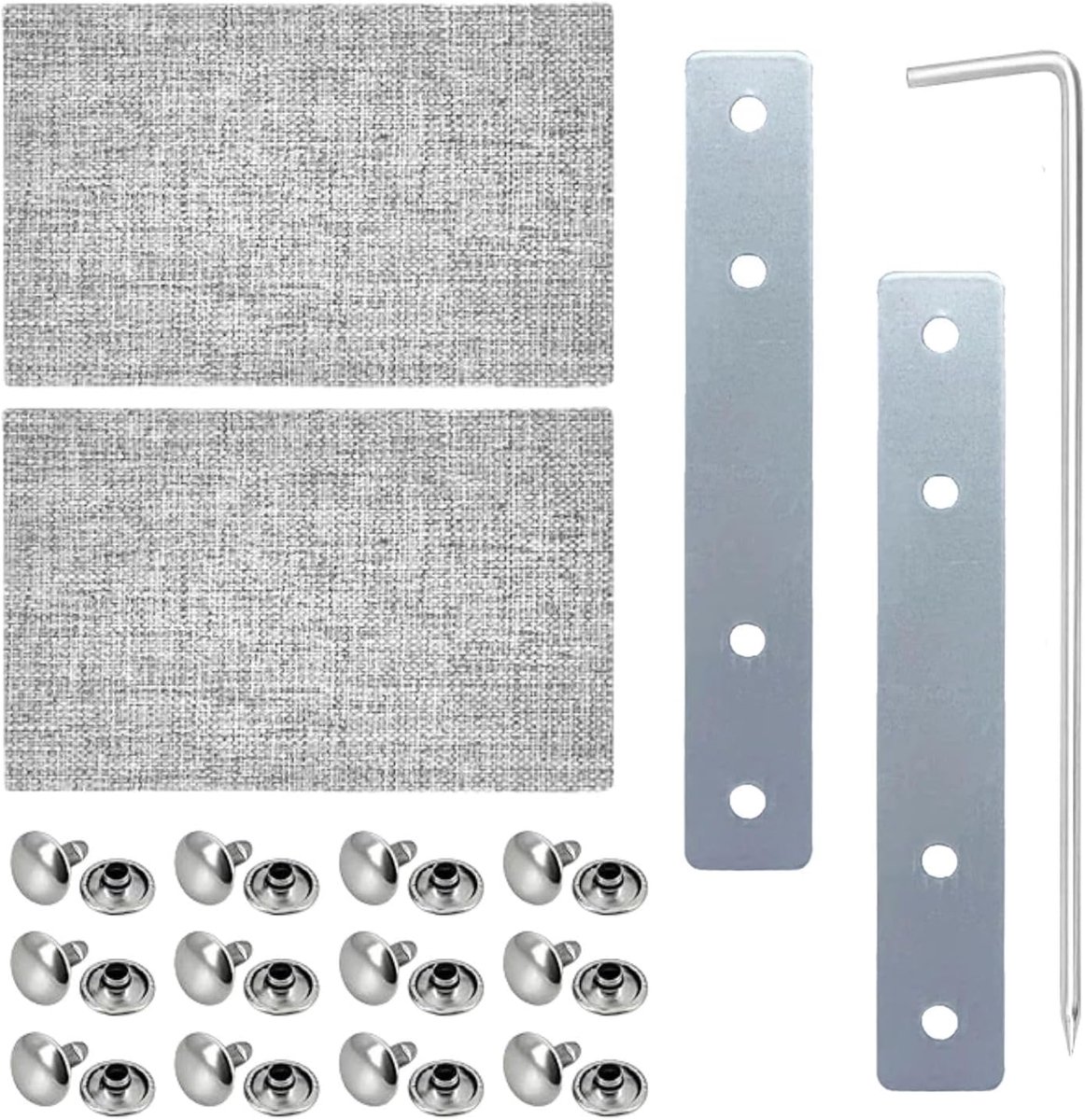 Rolluikriem reparatieset 20 mm - 23 mm riembreedte - roestvrijstalen platen - snel herstel van beschadigde riemen - ShopVlot