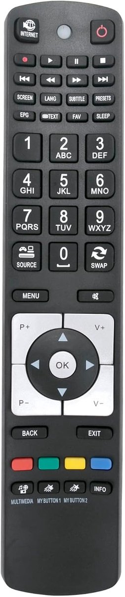 AULCMEET RC5112 Vervangende afstandsbediening compatibel met Hitachi H32V3 L24F125M3 T32HD906SV2 T32LHD936S - ShopVlot