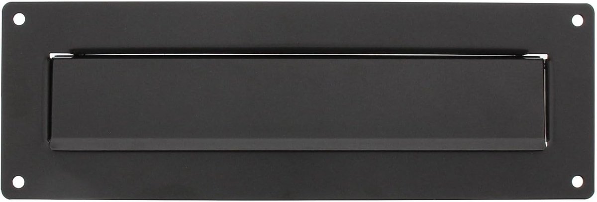 Brievenbusklep binnenzijde - Bruin - 101 x 304 mm - Aluminium en Verzinkt Plaatstaal - Voor Buitendeur of Buitenwand