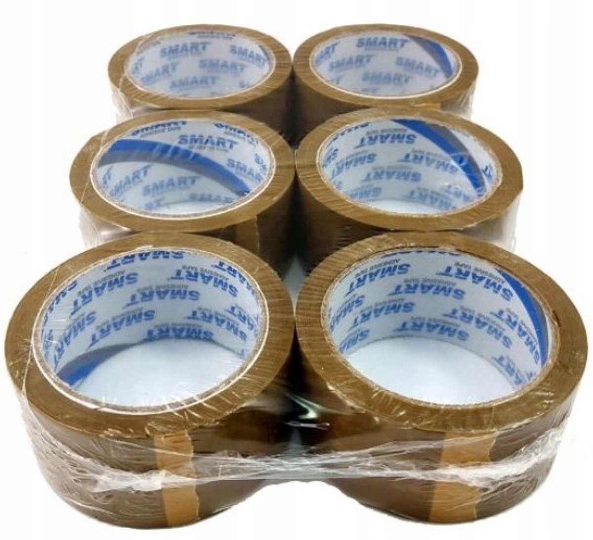Bruine Pakkingstape SMART Kwaliteit - 48mm x 50y - 6 rollen