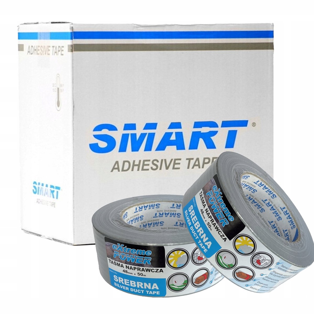 Sterke Duct Tape 48mm x 50m - 24 Rollen - Zilver - Reparatie & Montage