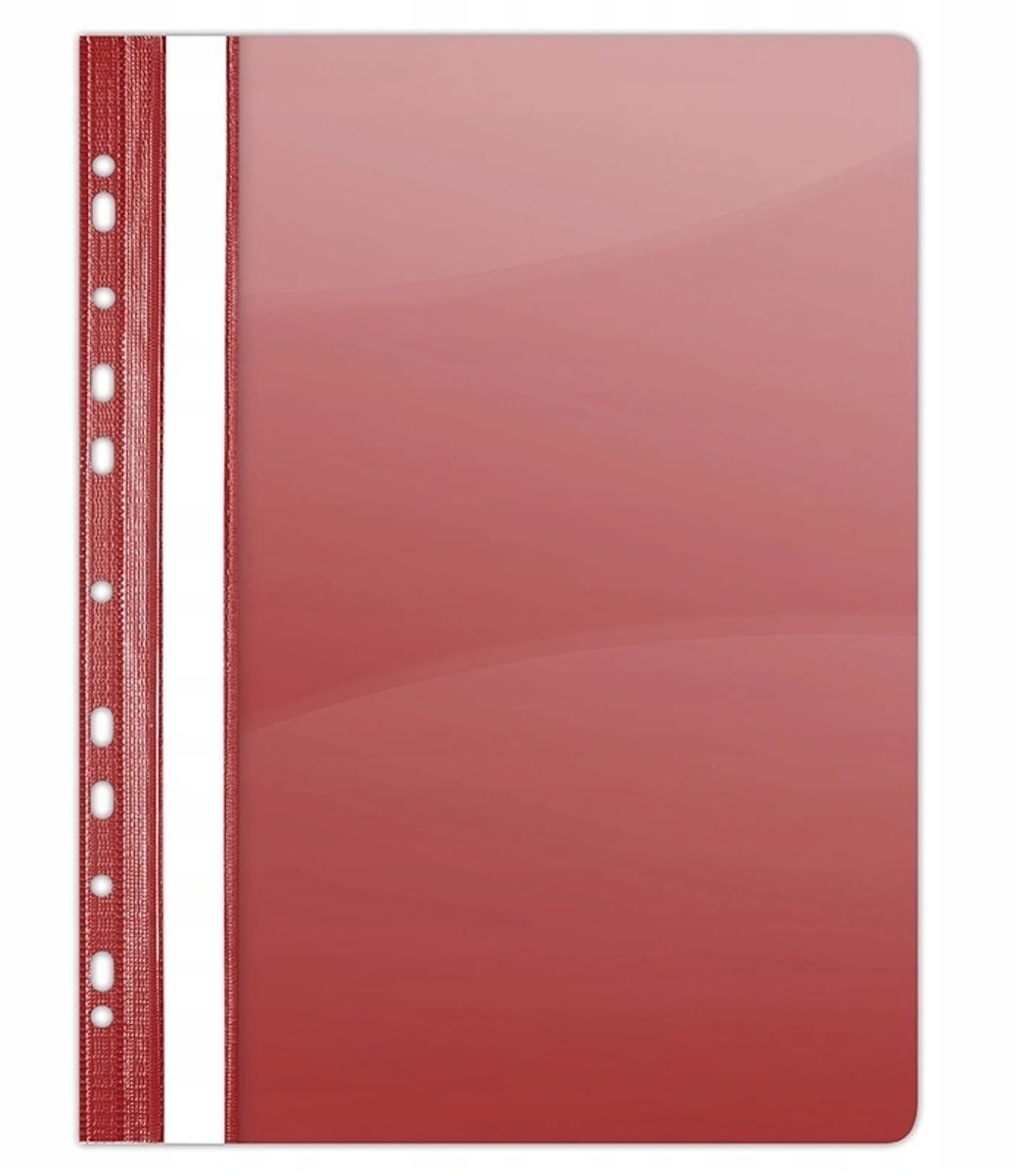Merkloos PVC Map A4 Rood Hard 10 Stuks met Oogjes