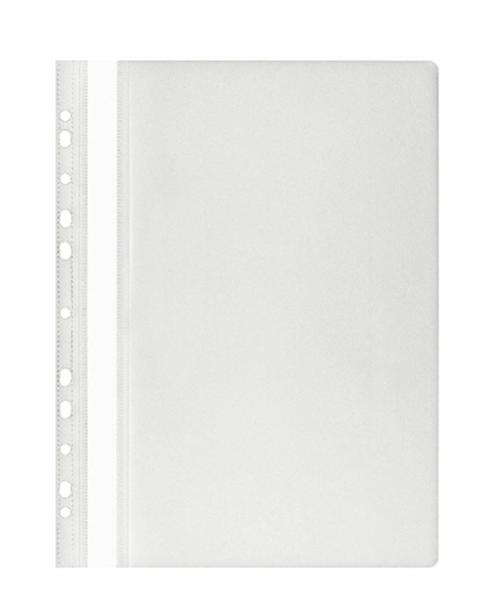PVC Map A4 Wit Wit Hard met Oogjes Transparant Voor 10 Stuks
