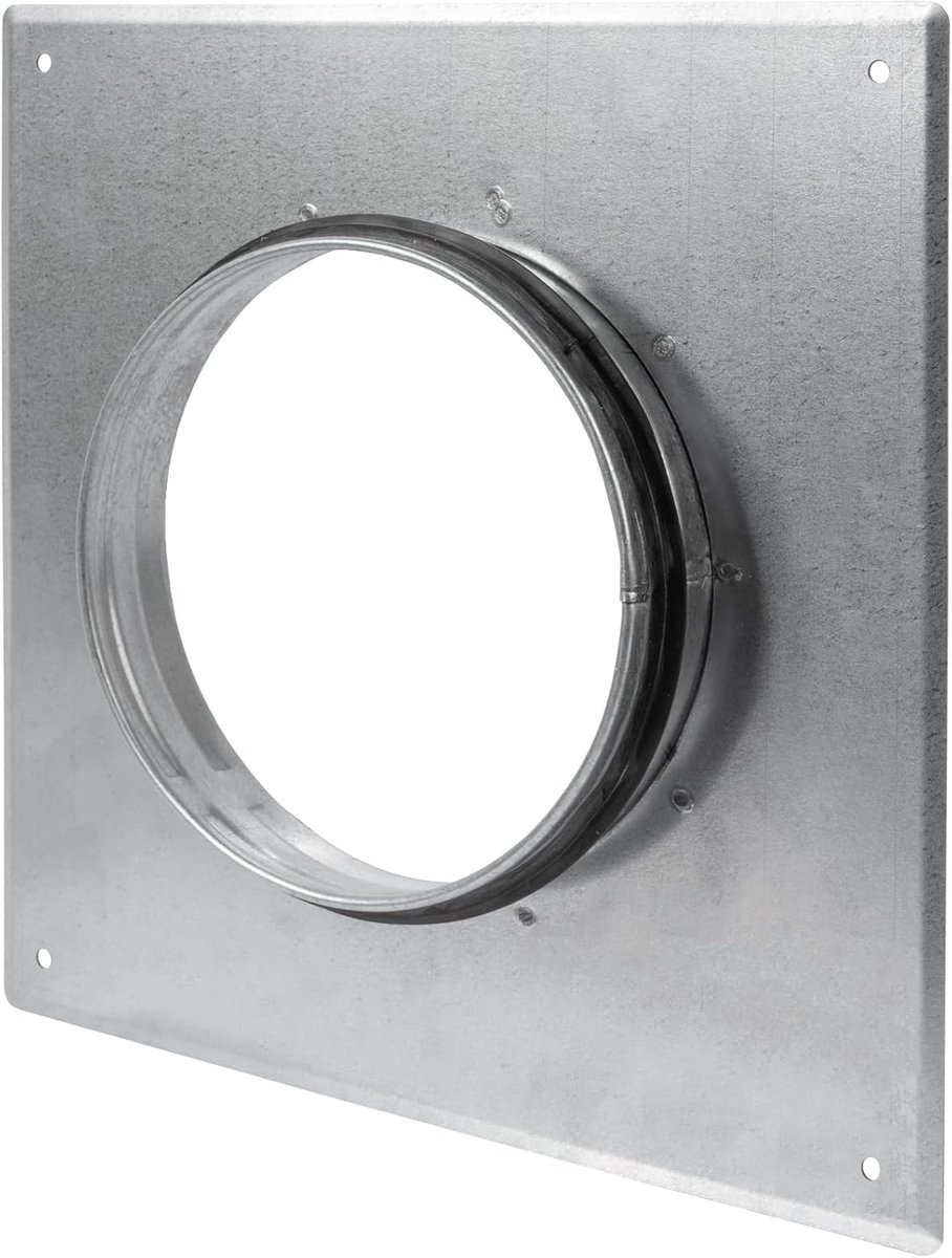 Repa Market 6 inch (149mm) Duct Connector Rubber Gasket Flange/Male Fit Galvanized Steel Adapter/Wall & Ceiling - ShopVlot