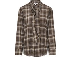 ONLY - ONLGUKA L/S TIE ASSY CHECK SHIRT WVN Dames Blouse