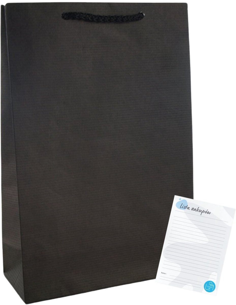 50x Luxe Zwarte Papieren Cadeauzakken 30x9x40 cm