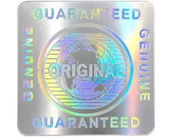 Holografische Stickers - Zilver - 20 x 20 mm - Tamper Evident - Voor Elektronica en E-commerce