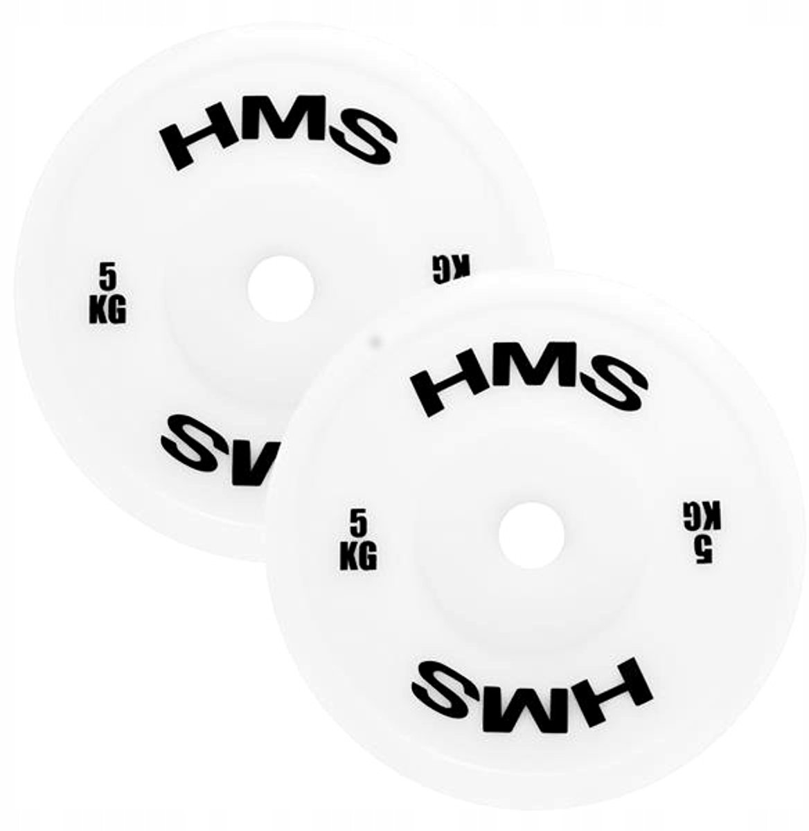 Merkloze Olympische Halteringschijven Wit 2x5kg - 50mm