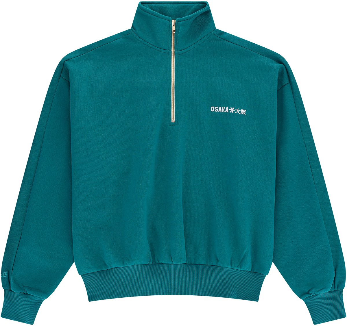 Osaka Men Half Zip Sweater Transformative Teal