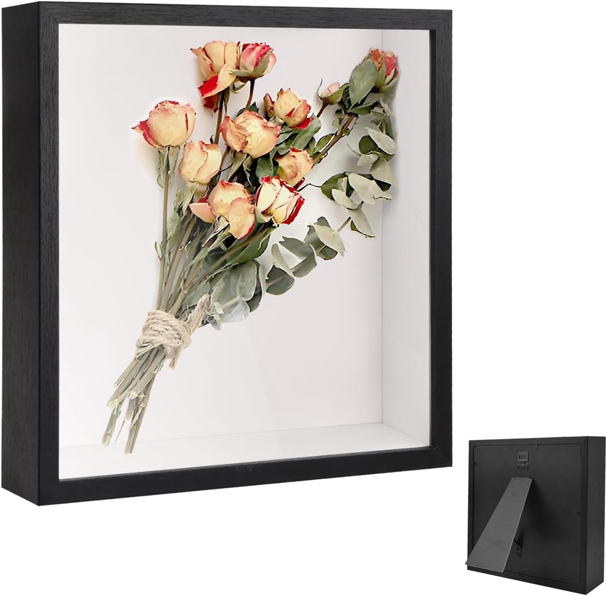 Fotolijst om te vullen 20 x 25 cm - vierkant - met acrylplaat - ideaal voor bloemen - ShopVlot