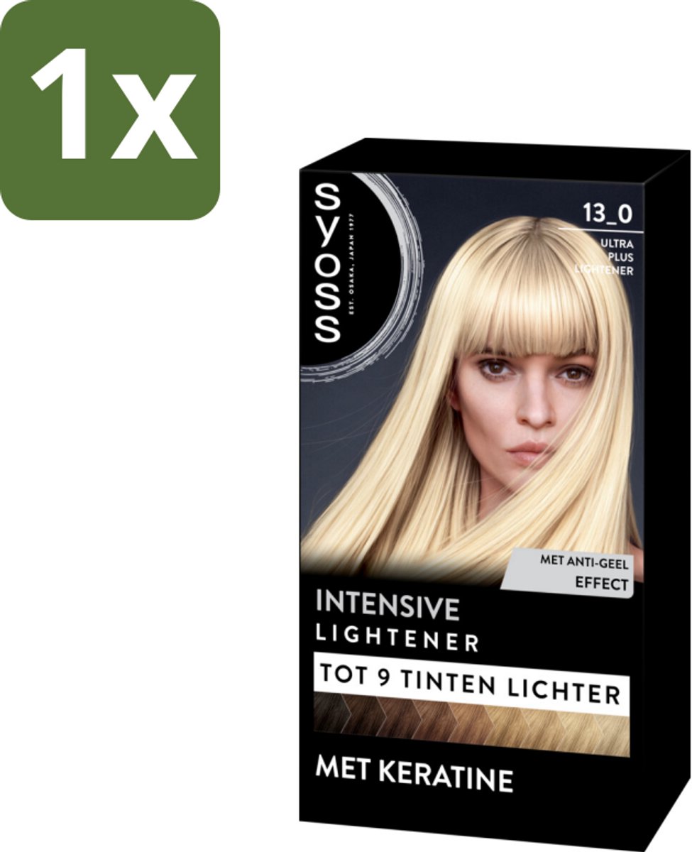 1 x SYOSS - Coloration 13-0 Ultra Plus Lightener - Haarverf - Grijsdekking - Vermindert Haarbreuk - Maximale Oplichting - Haarverf - Grijsdekking - Oplichting - Keratine - Haarverf Permanente