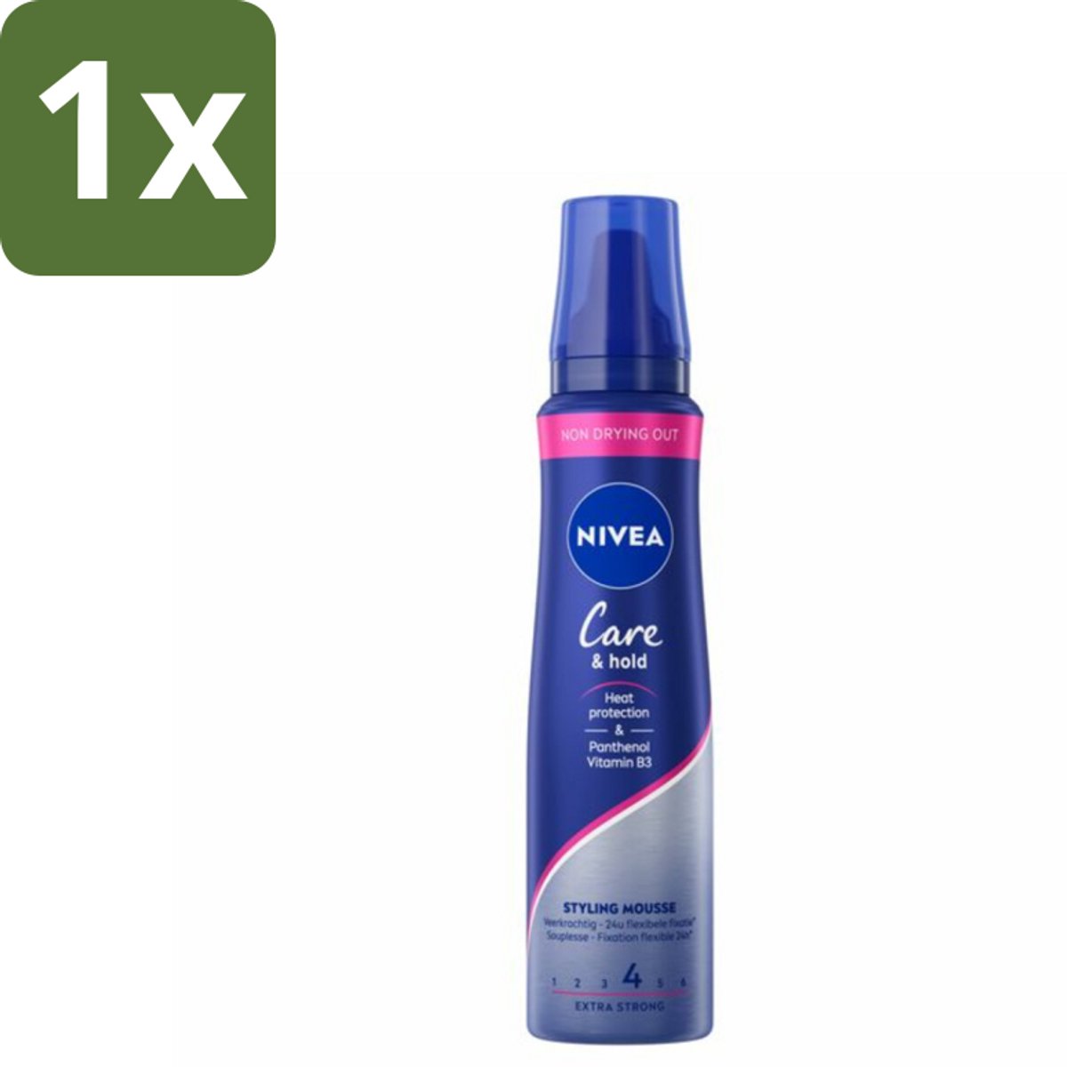 1 x NIVEA - Stylingschuim - Verzorging & Stevigheid - Hittebescherming - 150 ml - Haarverzorging - Stylingmousse - Haarfixatie - Hittebescherming - Haarversterking