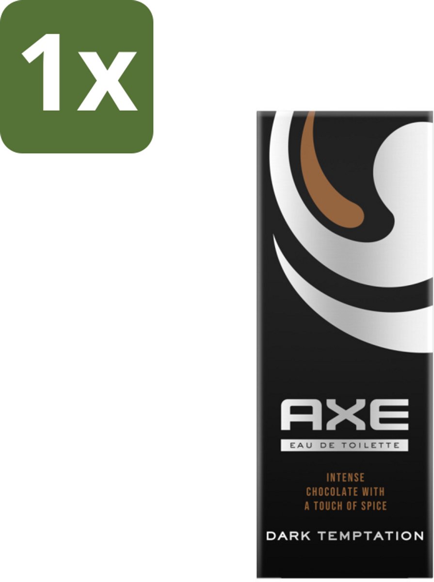 1 x AXE - Eau de Toilette Spray - Dark Temptation - Chocoladegeur - Verleidelijk - 100 ml - Eau De Toilette - AXE - Chocoladegeur - Mannen - Verleidelijk