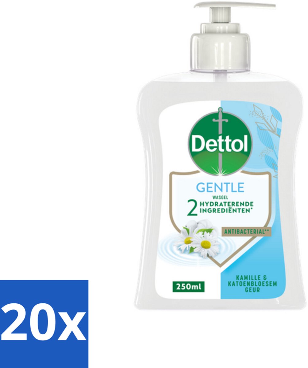 Dettol - Handzeep - Gentle - Kamille & Katoenbloesem - 250 ml - Bulkverpakking - 20 stuks